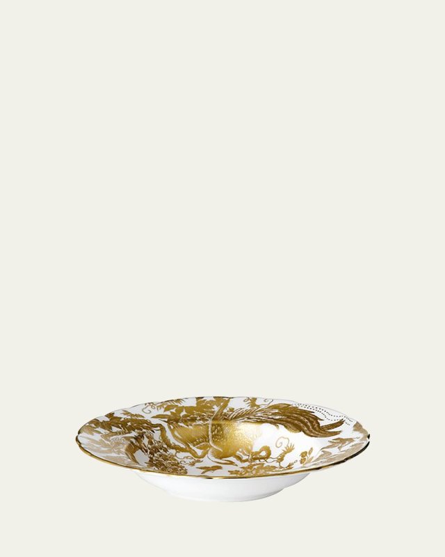 Gold Aves Rim Soup Plate